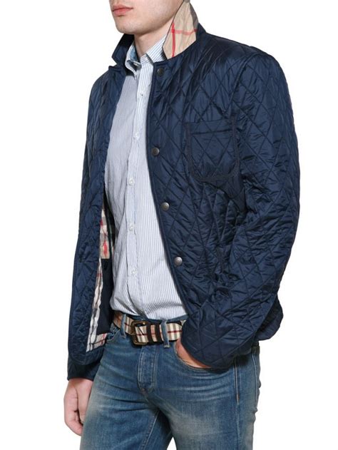 mens burberry quilted coat|Burberry quilted nylon jacket men.